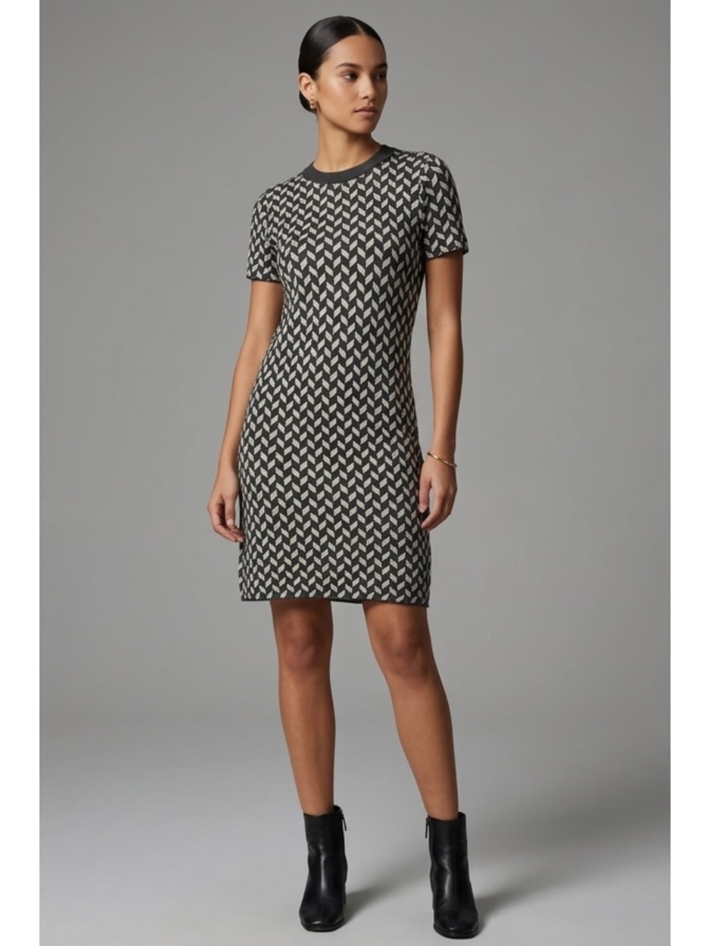 Weekend Max Mara Geometric Print Shift Dress Size S Italian Designer EUC
